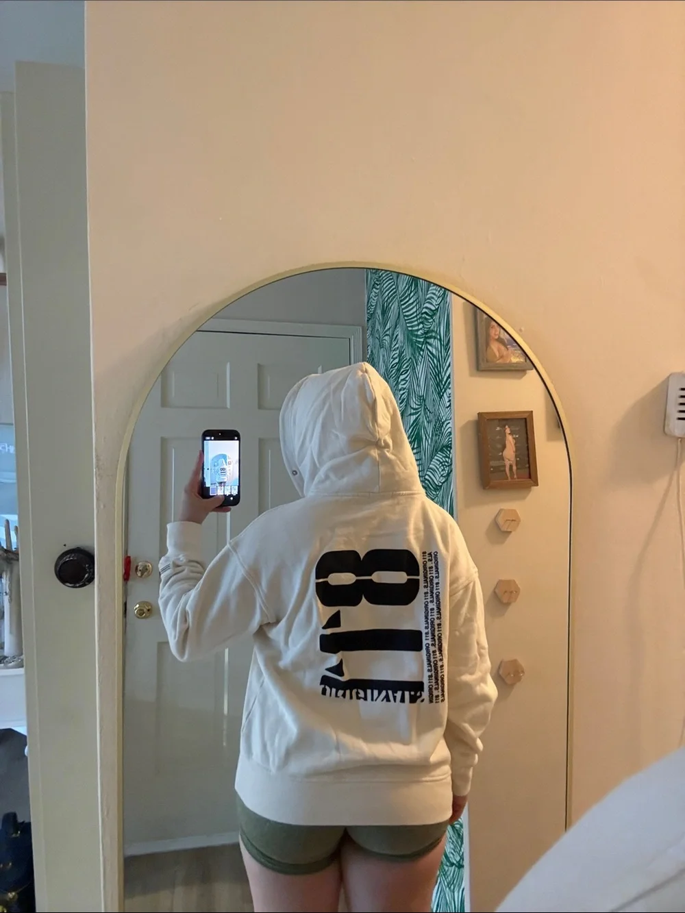 Cream Zip-Up Hoodie Jacket - Unbranded Men’s Casual Coat